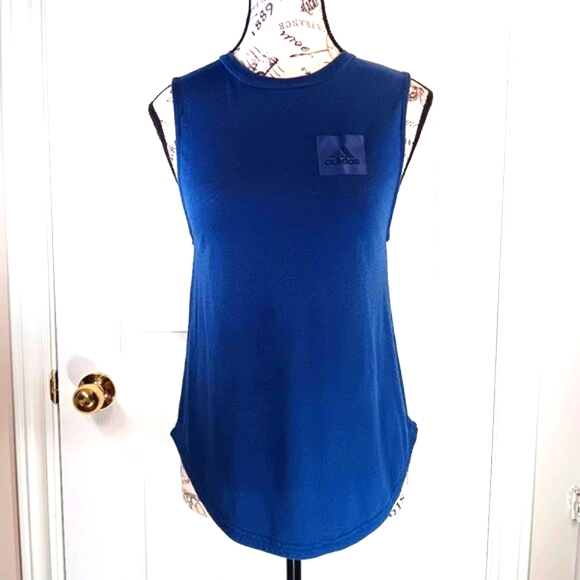 Adidas Blue Athleisure Activewear Sleeveless Athletic Tank Top Women's Size S - Picture 1 of 13